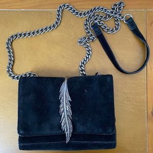 Zara Suede Feather Women Crossbody Bag